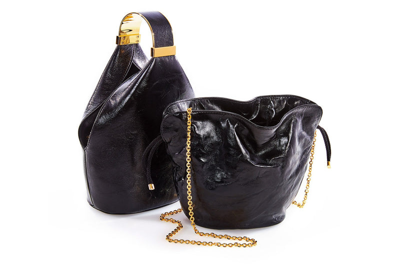 Kit Bracelet Bag in Black Leather