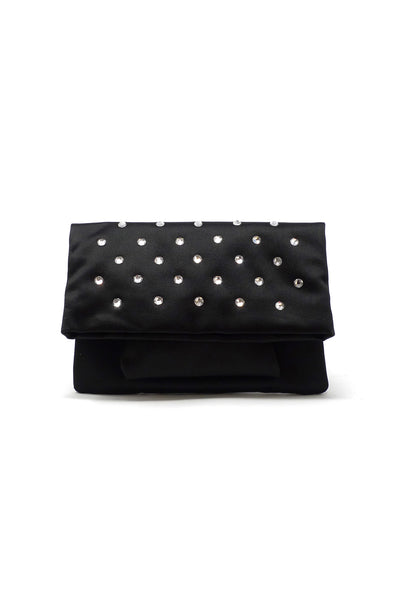 Black studded outlet clutch