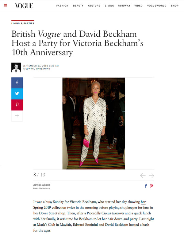 British Vogue Victoria Beckham Adwoa Aboah Bienen Davis 4AM Magenta Vogue