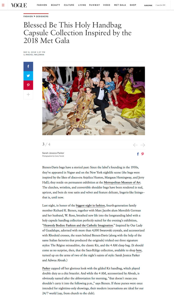 Bienen-Davis Vogue.com May 2018 Met Gala