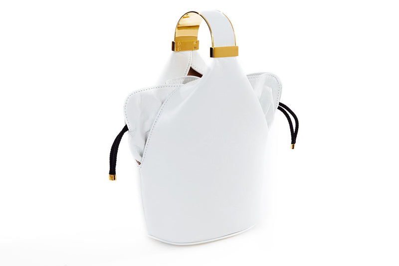 Kit Bracelet Bag in White Leather