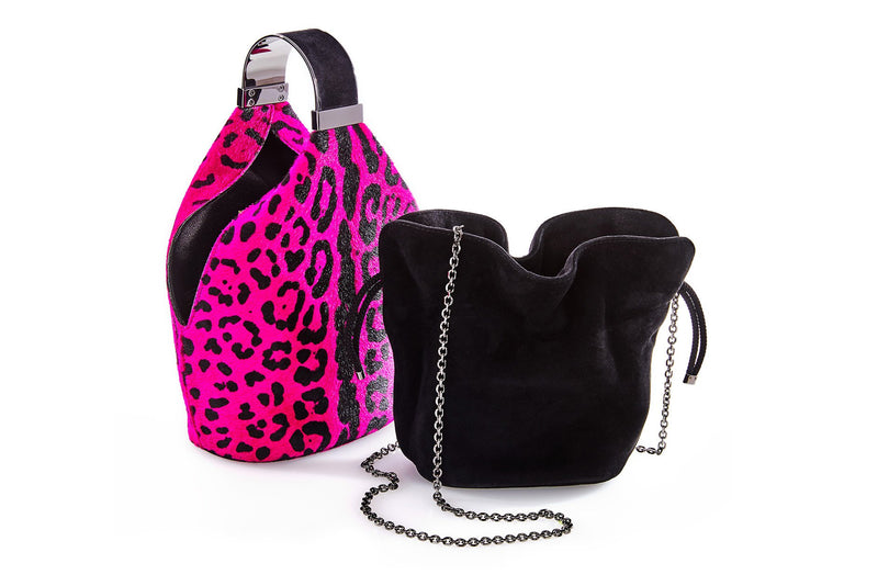 Parisian Leather Belt Bag in Fuchsia Pink | Silver & Riley