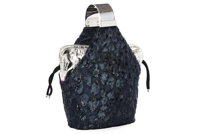 Kit Bracelet Bag in Leopard-Pattern Flocked Lurex Velvet