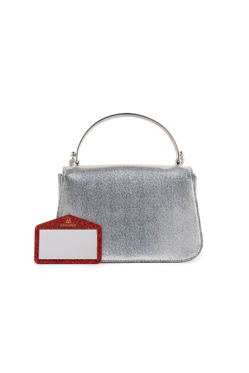 Sabi Top Handle Bag in Silver Holographic Leather