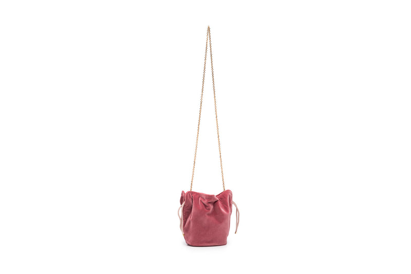 Kit Bracelet Bag in Black Velvet with Pink Velvet Pouch