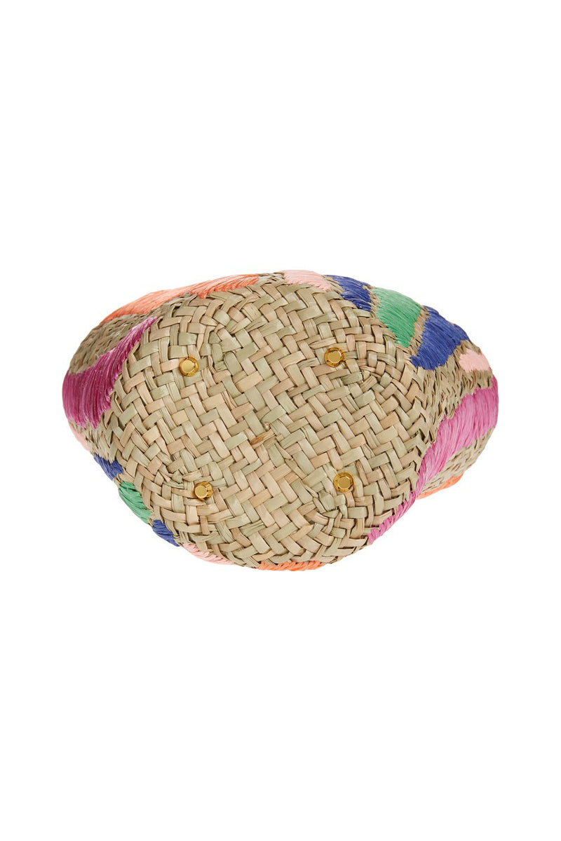 BIENEN DAVIS x AURETA Natural Mini Market Woven Straw Basket Tote