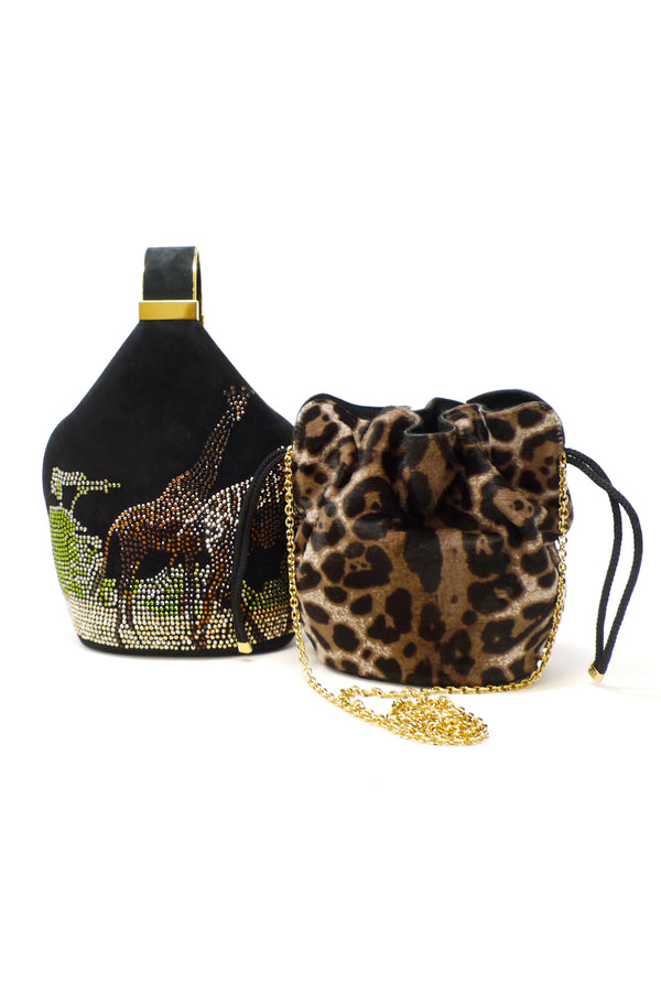 BIENEN DAVIS x AURETA Kit Bracelet Bag with Giraffe Swarovski Crystal Detail
