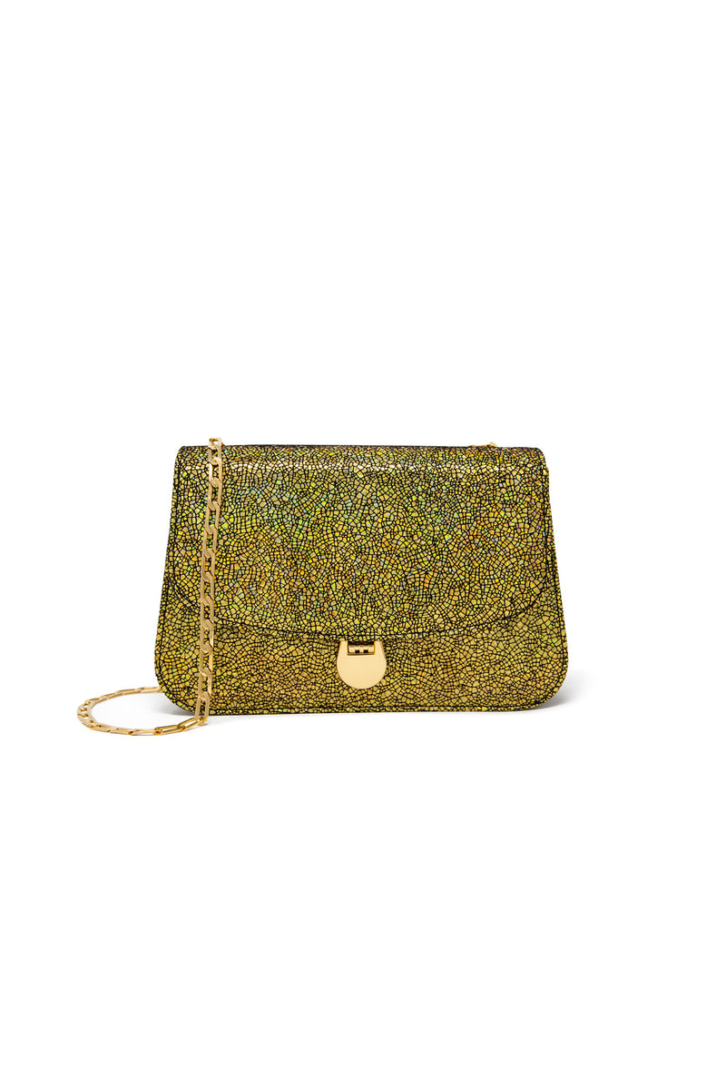 Sabi Shoulder Bag in Gold Lava Leather – Bienen Davis