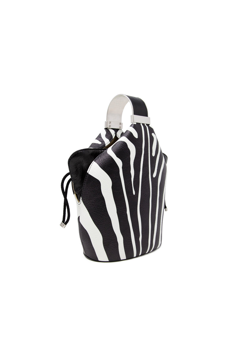 Kit Bracelet Bag in Zebra Printed Leather