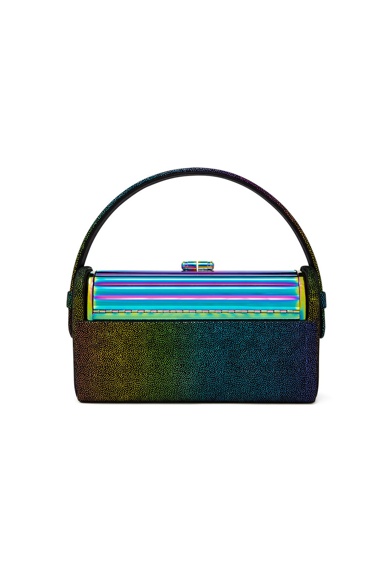 Oil Slick Tubular Régine Minaudière with Rainbow Leather Case