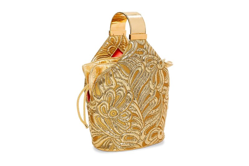 Kit Bracelet Bag in Gold Brocade
